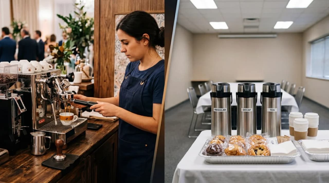 Coffee Bar Móvel vs Coffee Break Delivery: Qual Faz Sentido